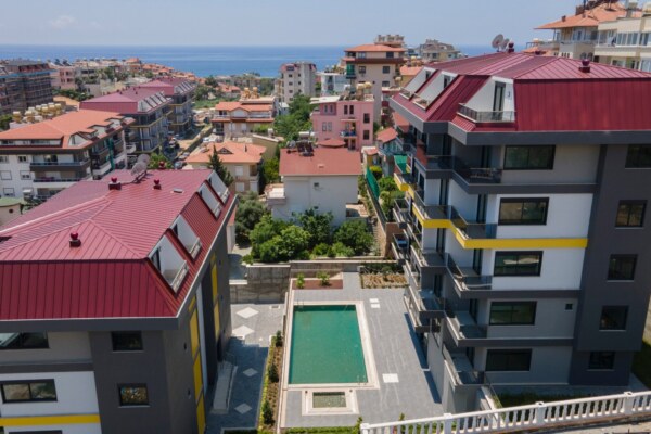 1+1 brandneue Wohnung zum Verkauf in Alanya Kestel Summer Walley