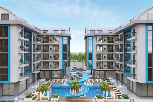 Alanya Oba Luxury Site For Sale 1+1 Active Apartment