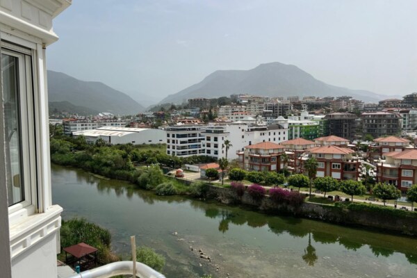 3+1 Apartment for Sale with Sea and Dim River View in Alanya Tosmur Kurt Safir