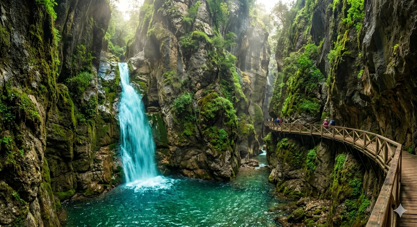 Sapadere Canyon Waterfall