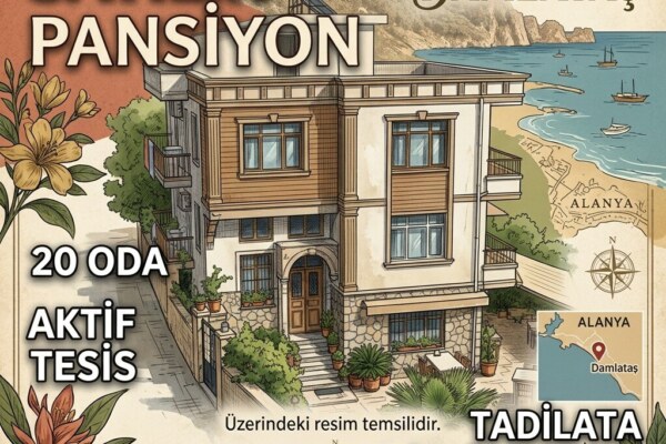 Bestehende Pension mit 20 Zimmern zum Verkauf in Alanya – Saray Mahallesi, Damlataş